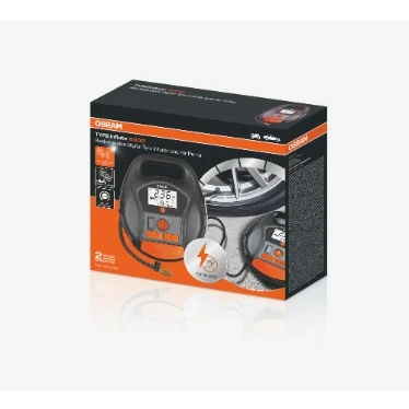 Afbeelding van OSRAM TYREinflate 6000 Compressor 5.5 bar Automatische afschakeling, Digitaal display, Met werklamp, Powerbank functie, 12 en 230V laadbaar, Opbergbox/tas