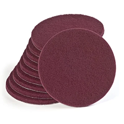 Afbeelding van Wfix Klittenbandschuurvlies voor excentrische schuurmachines 150 mm P120 180 medium grof rood 10 stuks schuurspons polijstspons metaal incl. roestvrij staal, steen, hout, kunststof etc