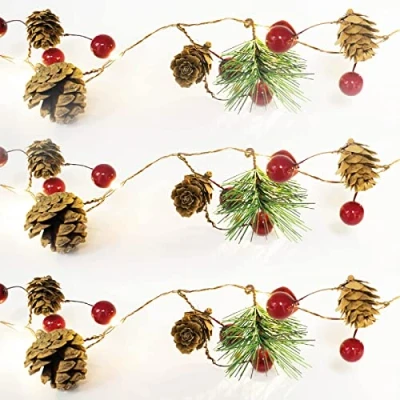 Afbeelding van TRIXES Kerst LED Garland Lights voor Decoratie Indoor Gebruik op Kerstbomen, Raam/Gordijn Fairy Batterij Aangedreven