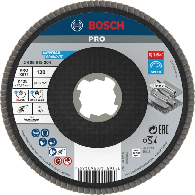 Afbeelding van Bosch Lamellenschijf Xlock recht 125 k120