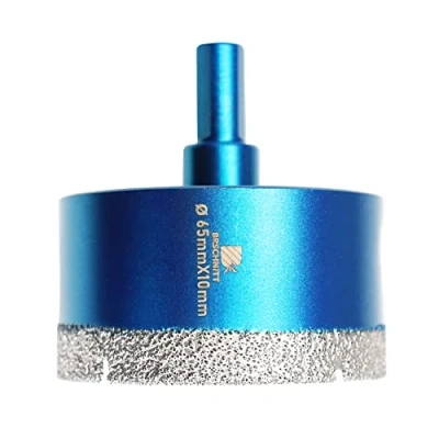Afbeelding van Droge Diamant Core Boor Set,BRSCHNITT 2 4/7 Inch (65mm) Gatzaag met Driehoek Schacht voor Porselein Tegel Keramische Steen Graniet Marmer