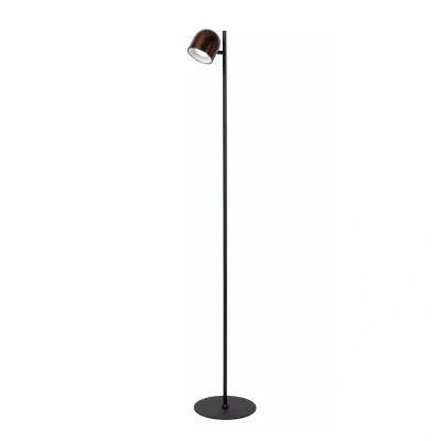 Afbeelding van Lucide SKANSKA RECH Oplaadbare Vloerlamp Binnen/Buiten Accu/Batterij Ø 23 cm LED Dimb. CCT 1x3W 3000K/6000K IP44 Koffie