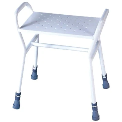 Afbeelding van Aidapt douchekruk metaal tot 190 kilo 36x52,5x70 cm verstelbaar