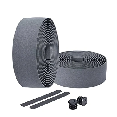 Afbeelding van BBB Cycling RaceRibbon Stuurtape Antislip Stuurlint Racefiets Stretch Materiaal Grijs 2 Rollen BHT 01