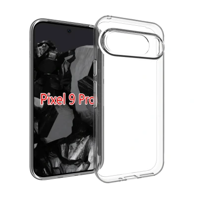 Afbeelding van Google Pixel 9 Pro XL Hoesje Siliconen en TPU (zacht) Accezz Softcase/Backcover Transparant Telefoonhoesje