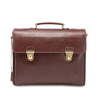 Afbeelding van Picard Heren aktetas Toscana van rundleer OneSize Breedte 13 cm hoogte 31 lengte 42 met steeksluiting Business , bruin (kastanje), Eén maat,