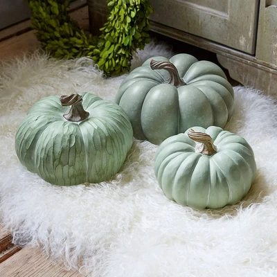 Afbeelding van LOBERON Pompoen set van 3 Villazon groen