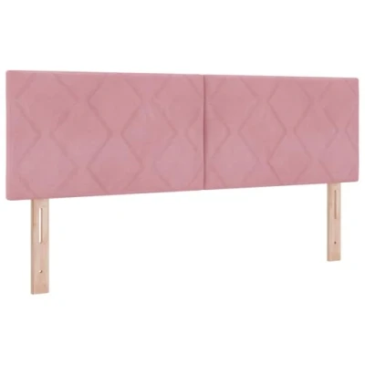Afbeelding van vidaXL Hoofdbord Diamant Blokken Design Roze 140 cm Fluweel