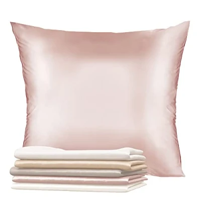 Afbeelding van 1x Zijden Kussensloop Voor Kussen 50 x 75 cm, Lichtroze, Dikte 19 Mannen (Silk Pillow Case) 100% Dubbelzijdige Moerbeizijde Verkocht per eenheid Kussenhoes Anti Ageing, Dustmijt