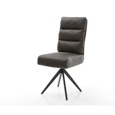 Afbeelding van Draaistoel Pela Flex kruisframe hoekig zwart antraciet vintage 180