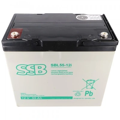 Afbeelding van SSB SBL55 12i 12V 55Ah loodaccu AGM loodgelaccu