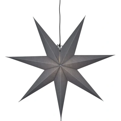 Afbeelding van Star Trading hangende kerstster zwart papier 70 x cm