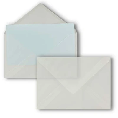 Afbeelding van FarbenFroh enveloppen, 100 x transparante DIN C5 22,9 16,2 cm, nat plakrand zonder venster, Kerstmis, wenskaarten