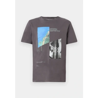Afbeelding van TOM Tailor Denim Tshirt print, Heren, Maat: Small, Pavement grey