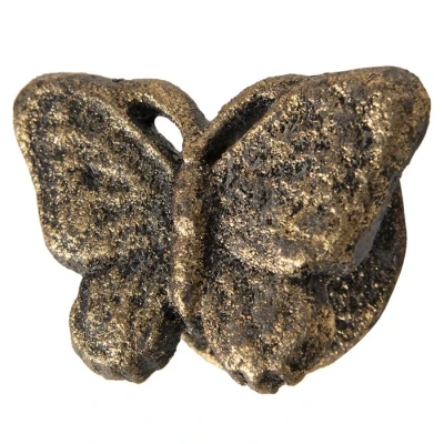 Afbeelding van Clayre &amp; Eef Deurknop Vlinder 8 cm Goudkleurig Ijzer Meubelknop
