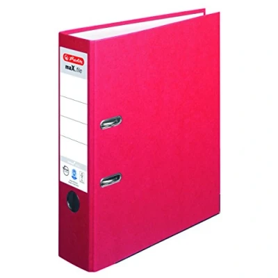 Afbeelding van Herlitz MaX.file Nature Plus ordner, speciaal papier, randbescherming, stabiel, A4 8 cm, rood