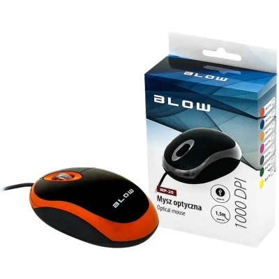 Afbeelding van Optische, bedrade muis WIRED MP 20 BLOW USB 100DPI oranje
