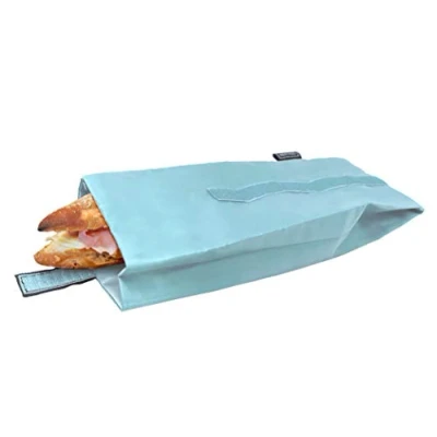 Afbeelding van NERTHUS FIH 734 Herbruikbare sandwichzak, pastelblauw, milieuvriendelijk, aanpasbaar, gemakkelijk te reinigen en machinewasbaar, 10,5 x 30 cm