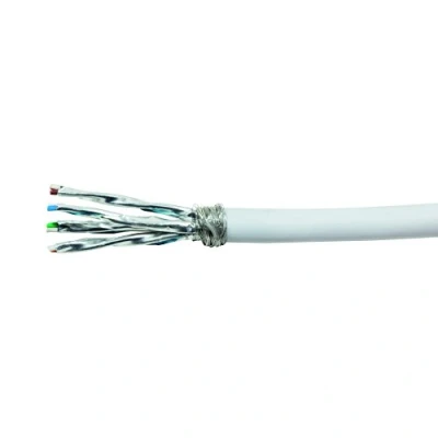 Afbeelding van S/FTP CAT7 soepel LSZH 305M 100% koper wit (netwerkkabel op rol) Netwerkkabel Computerkabel Kabel