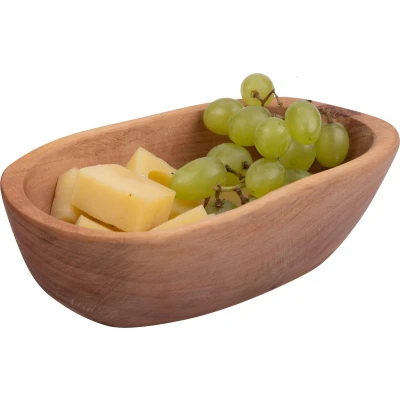 Afbeelding van Bowls and Dishes Pure Olive Wood schaal Rustique olijfhout Ø 15 cm