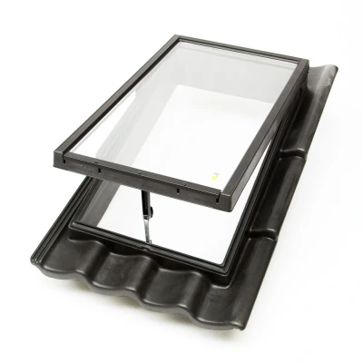 Afbeelding van Ubbink Purilan dakraam 490 x 865 mm sneldek 6 pans 32 ISO zwart