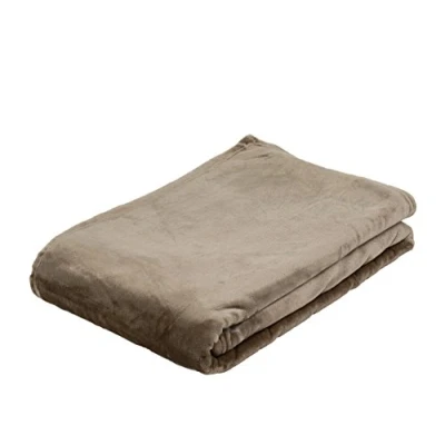 Afbeelding van Gözze Cosy woonkamerdeken, Memphis, zwaar stofgewicht 300 g/m², 180 x 220 cm taupe