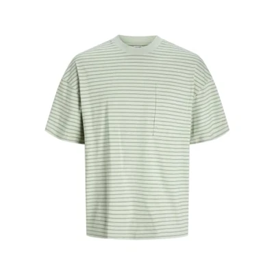 Afbeelding van Jack &amp; Jones Gestreift Tshirt print, Heren, Maat: Small, Desert sage