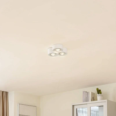 Afbeelding van Lindby plafondlamp 3lichts Gips H: 7.3 cm GX53 wit