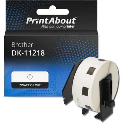 Afbeelding van Huismerk Brother DK 11218 Etiket Zwart op wit (24 mm x 24 mm)
