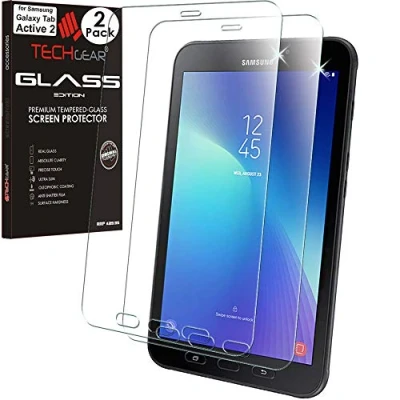 Afbeelding van TECHGEAR [Pack van 2 GLASS Edition Screen Protectors Gemaakt voor Samsung Galaxy Tab Active 8 inch (SM T390 / SM T395), gehard glas schermbeschermer [9H taaiheid] [HD helderheid] [Krasbestendig]