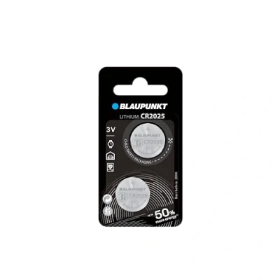 Afbeelding van Blaupunkt Lithium Coin CR2025 knoopcel 2 stuks in blisterverpakking