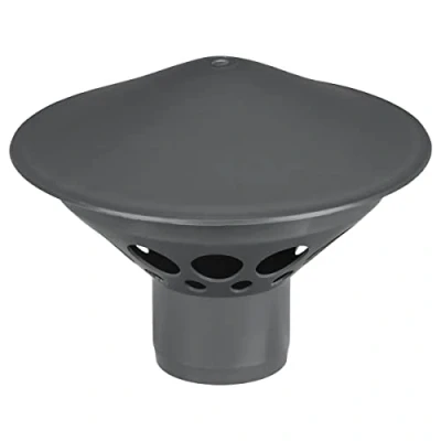 Afbeelding van Ontluchtingskap, diameter DN50, damphoed, dakontluchter, ventilatievilt, afvoerbuis, grijs
