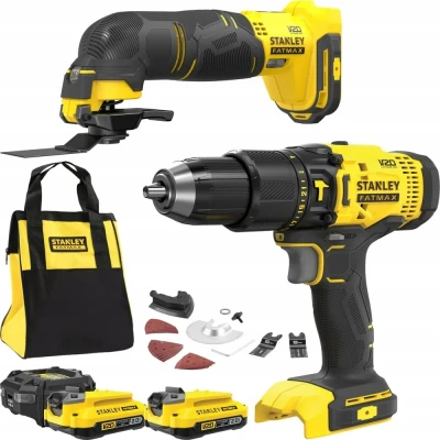 Afbeelding van Stanley FATMAX SFMCK213D2S COMBI: 18V Schroefklopboormachine + Multitool QW
