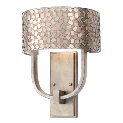 Afbeelding van QUOIZEL Wandlamp Confetti in zilver antiek