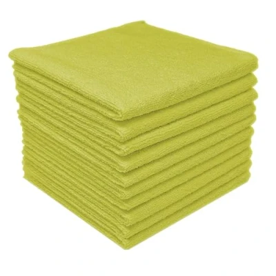 Afbeelding van SBS Microvezeldoeken 10 stuks 30 x cm geel wasbaar voor huishouden, auto motorfiets etc. poetsdoeken huishouddoeken stofdoek