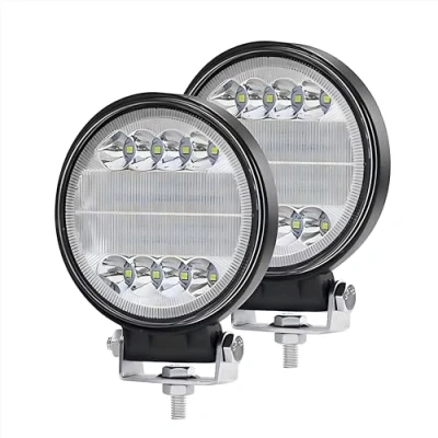 Afbeelding van WELLIT Koplamp LED werklamp 2x72W 12V 24V, ronde extra schijnwerper offroad waterdicht IP68 tractor SUV auto