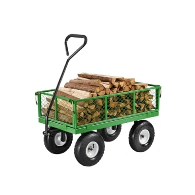 Afbeelding van VEVOR Handkar Transportkar Tuinkar Gereedschapskar 300kg Groen