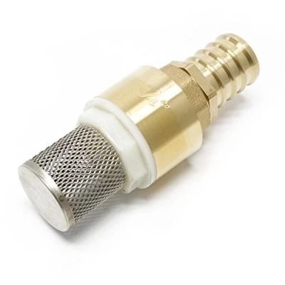 Afbeelding van Messing voetventiel met terugslagklep, zuigkorf van rvs, voor zuigslang DN20 26,16 mm (3/4&quot;)