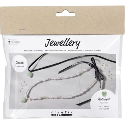 Afbeelding van Creativ Company Mini Hobbyset Sieraden, Aventurien hart, helder, 1 doos