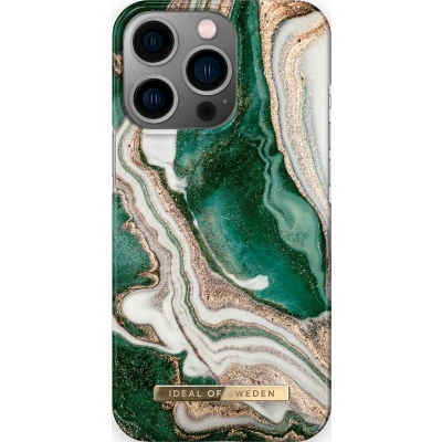 Afbeelding van Apple iPhone 13 Pro Hoesje Kunststof iDeal of Sweden Hardcase/Backcover Golden Jade Marble Telefoonhoesje