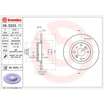 Afbeelding van Brembo Remschijven 08.D223.11