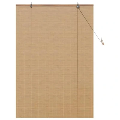 Afbeelding van vidaXL met gordijnen Lichtbruin 120 x 160 cm Bamboe