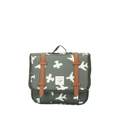 Afbeelding van Kidzroom Adore More Schoolrugzak Schooltas Kind Groen Vliegtuig