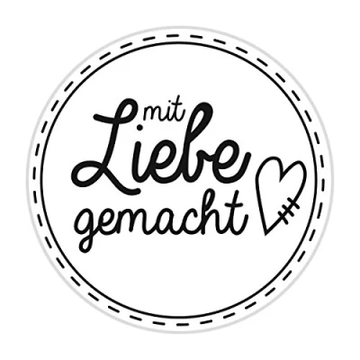 Afbeelding van Knorr Prandell 211803002 stempel van hout, rond motiefgrootte ca. diameter 3,2 cm, motief met liefde gemaakt