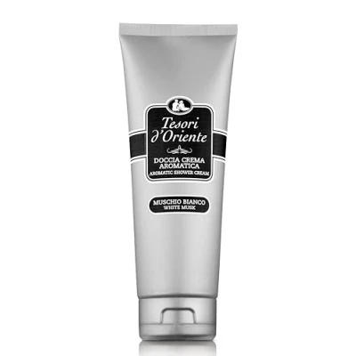 Afbeelding van Tesori d&#039;Oriente Douchecrème witte muskus, met noten muskus en barnsteen, etherische oliën, geeft de huid frisheid verlengd welzijn, 250 ml