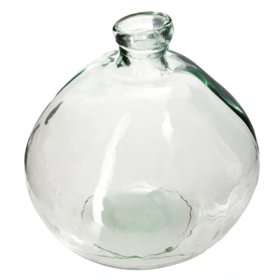 Afbeelding van Atmosphera bol fles vaas helder transparant glas H33 x D32 cm