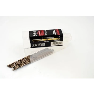 Afbeelding van Ferrcan Metaalboor HSS DIN338 M35 5% kobalt turbomax voor boren in roestvrij staal, ijzer en andere metalen, verpakking van 5 stuks per maat (2,5 mm)
