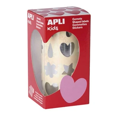 Afbeelding van APLI Kids 17615 Roll gomets diverse vormen zilver