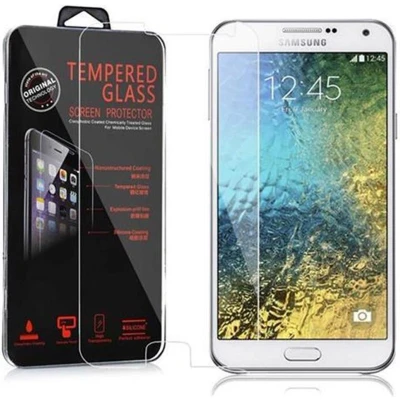 Afbeelding van Cadorabo Screenprotector geschikt voor Samsung Galaxy E7 Pantser film Beschermende in KRISTALHELDER Geharde (Tempered) display beschermglas 9H hardheid met 3D Touch