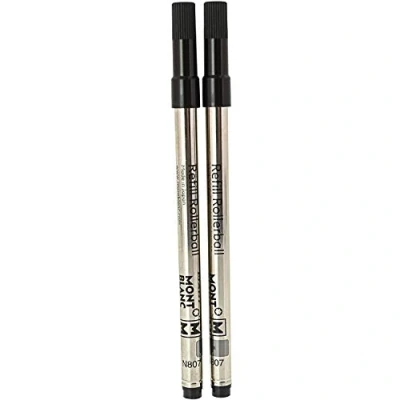 Afbeelding van Montblanc Mystery Black 105158 Rollerbalpen, zwarte vulling voor rollerbal en fineliner, maat 2 x navulrollerball M
